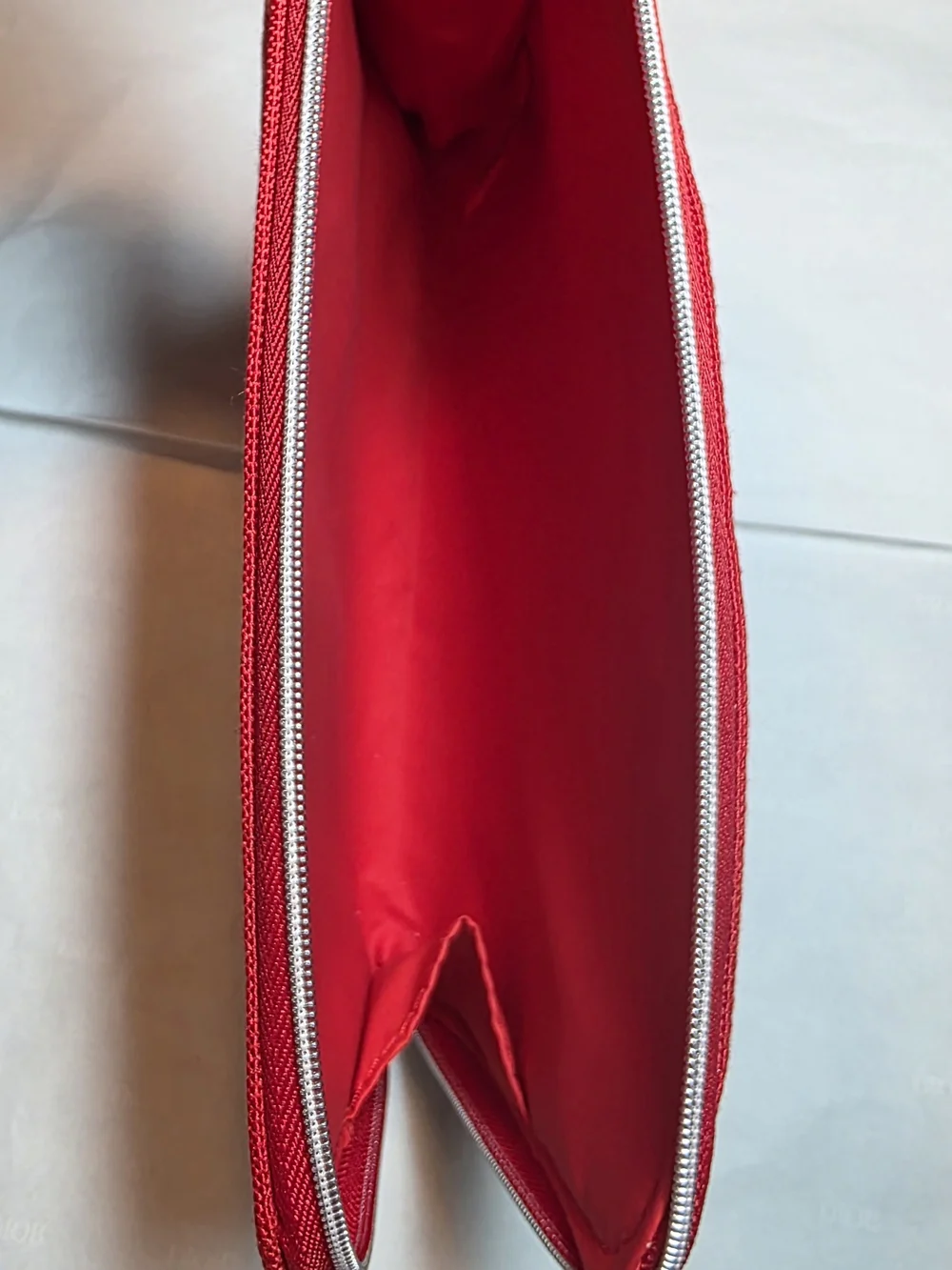 Dior Red Canvas Toiletry Bag